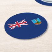 Flagge Montserrat Runder Pappuntersetzer (Angewinkelt)