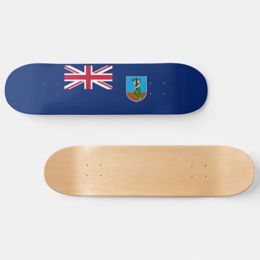 Flagge Montserrat Skateboard (Horizontal)