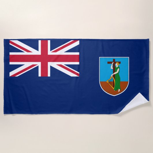 Flagge Montserrat Strandtuch (Vorderseite)