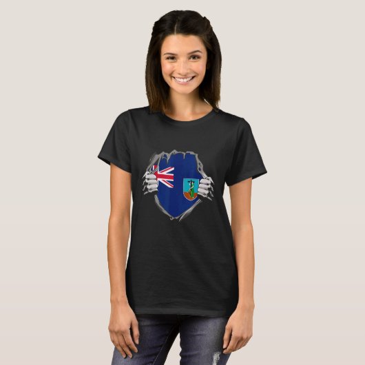 Flagge Montserrat T-Shirt (Vorne ganz)