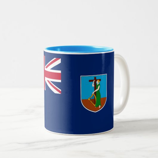 Flagge Montserrat Zweifarbige Tasse (VorderseiteRechts)