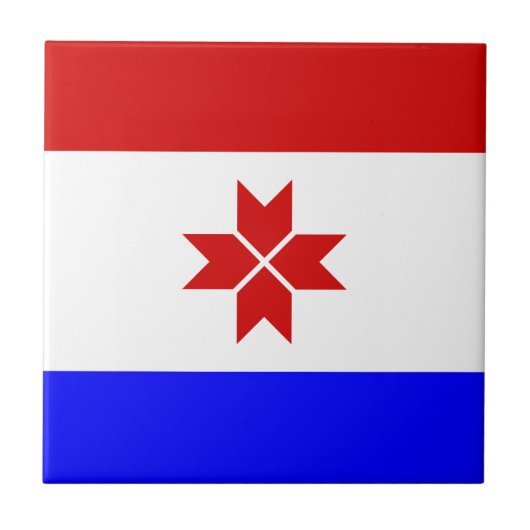 Flagge Mordowiens Fliese (Vorderseite)