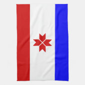 Flagge Mordowiens Geschirrtuch (Vertikal)