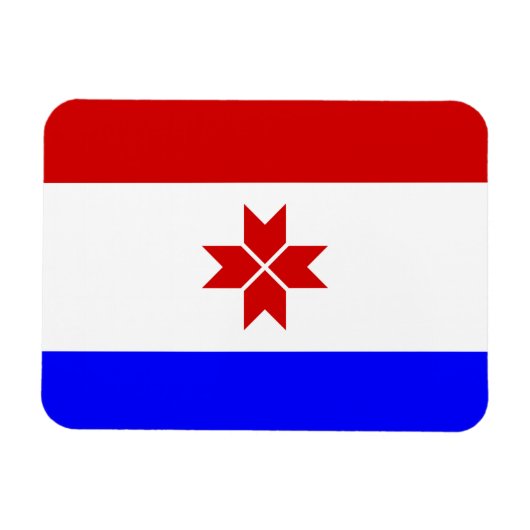Flagge Mordowiens Magnet (Horizontal)