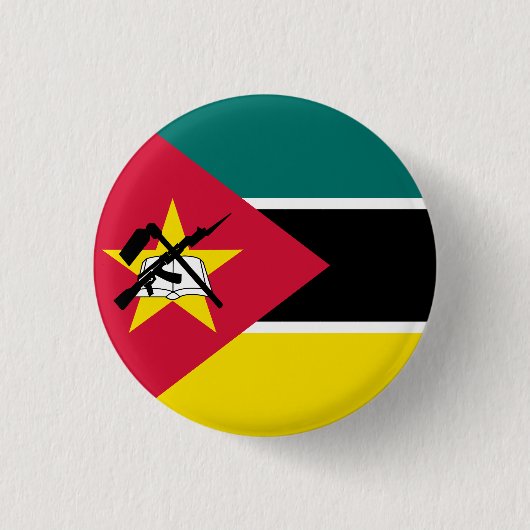 Flagge Mosambiks Button (Vorderseite)