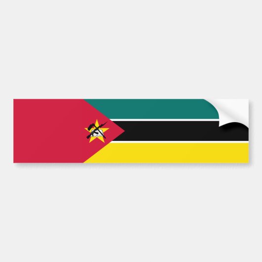Flagge Mosambiks (Nationalflagge) (Afrika) Autoaufkleber (Vorne)