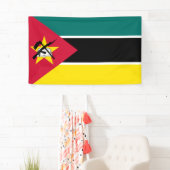 Flagge Mosambiks (Nationalflagge) (Afrika) Banner (Insitu)