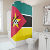 Flagge Mosambiks (Nationalflagge) (Afrika) Duschvorhang (Beispiel)