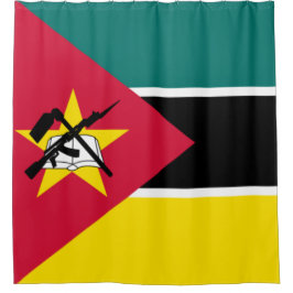 Flagge Mosambiks (Nationalflagge) (Afrika) Duschvorhang