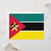 Flagge Mosambiks (Nationalflagge) (Afrika) Karte (Vorderseite/Rückseite Beispiel)