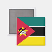 Flagge Mosambiks (Nationalflagge) (Afrika) Magnet (Vorderseite/Rückseite)
