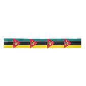 Flagge Mosambiks (Nationalflagge) (Afrika) Satinband (Vorderseite)