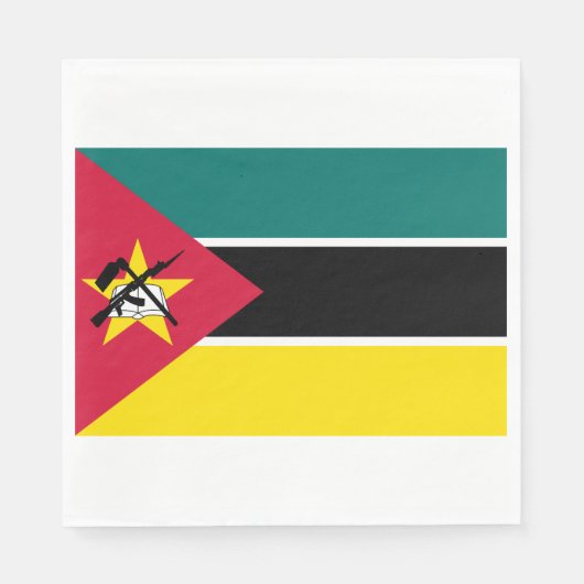 Flagge Mosambiks (Nationalflagge) (Afrika) Serviette (Vorderseite)