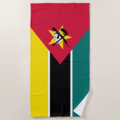 Flagge Mosambiks (Nationalflagge) (Afrika) Strandtuch (Vorderseite)