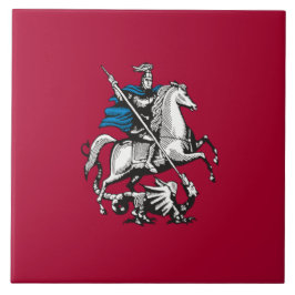 Flagge Moskaus (russische Hauptstadt) Fliese