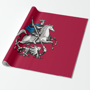 Flagge Moskaus (russische Hauptstadt) Geschenkpapier