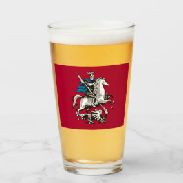 Flagge Moskaus (russische Hauptstadt) Glas