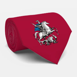 Flagge Moskaus (russische Hauptstadt) Krawatte