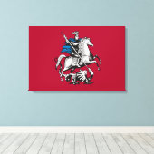 Flagge Moskaus (russische Hauptstadt) Leinwanddruck (Insitu (Holzboden))