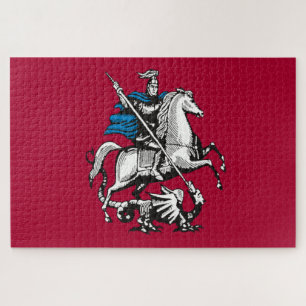Flagge Moskaus (russische Hauptstadt) Puzzle