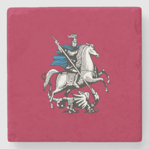 Flagge Moskaus (russische Hauptstadt) Steinuntersetzer