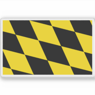 Flagge Münchens (lozengy), Deutschland Aufkleber
