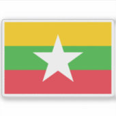 Flagge Myanmars Aufkleber (Vorderseite)