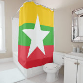 Flagge Myanmars (Birma) Duschvorhang (Beispiel)