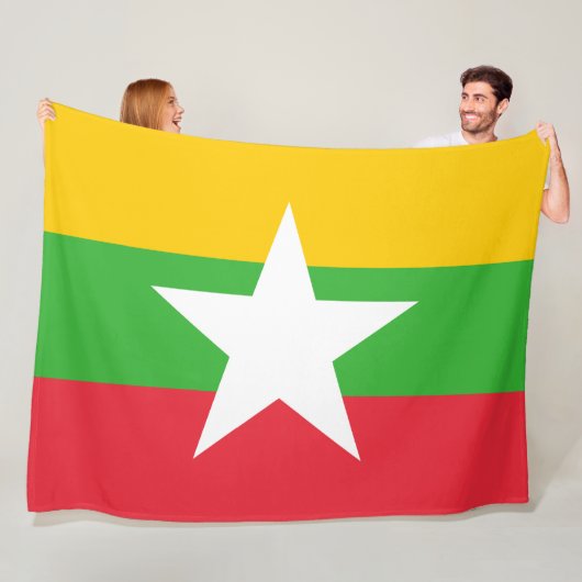 Flagge Myanmars (Birma) Fleecedecke (Beispiel)