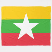 Flagge Myanmars (Birma) Fleecedecke (Vorderseite (Horizontal))