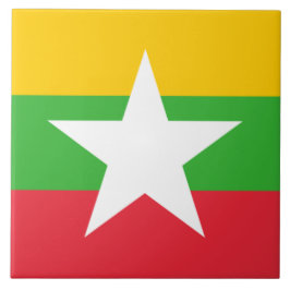 Flagge Myanmars (Birma) Fliese