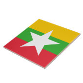 Flagge Myanmars (Birma) Fliese (Seite)