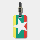 Flagge Myanmars (Birma) Gepäckanhänger (Vorderseite vertikal)