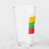 Flagge Myanmars (Birma) Glas (Rechts)