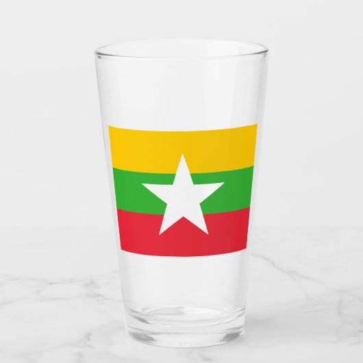 Flagge Myanmars (Birma) Glas (Vorderseite)