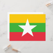 Flagge Myanmars (Birma) Karte (Vorderseite/Rückseite Beispiel)