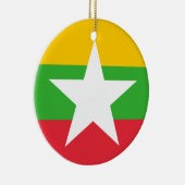 Flagge Myanmars (Birma) Keramik Ornament (Rechts)