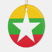 Flagge Myanmars (Birma) Keramik Ornament (Links)