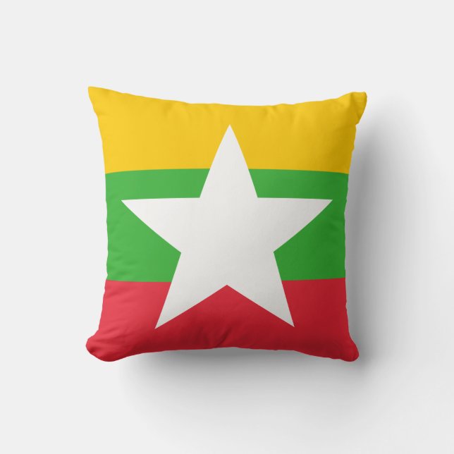 Flagge Myanmars (Birma) Kissen (Vorderseite)