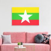 Flagge Myanmars (Birma) Leinwanddruck (Insitu (Wohnzimmer))