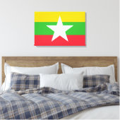 Flagge Myanmars (Birma) Leinwanddruck (Insitu (Schlafzimmer))