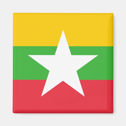 Flagge Myanmars (Birma) Magnet (Vorne)