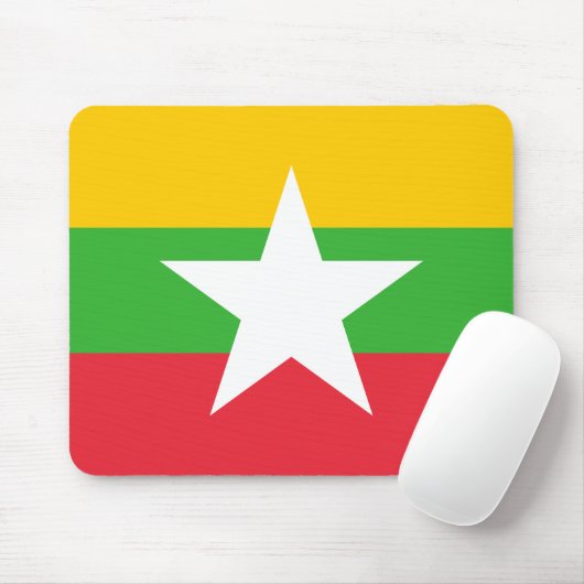 Flagge Myanmars (Birma) Mousepad (Mit Mouse)