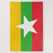 Flagge Myanmars (Birma) Puzzle (Vertikal)