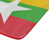 Flagge Myanmars (Birma) Schneidebrett (Ecke)