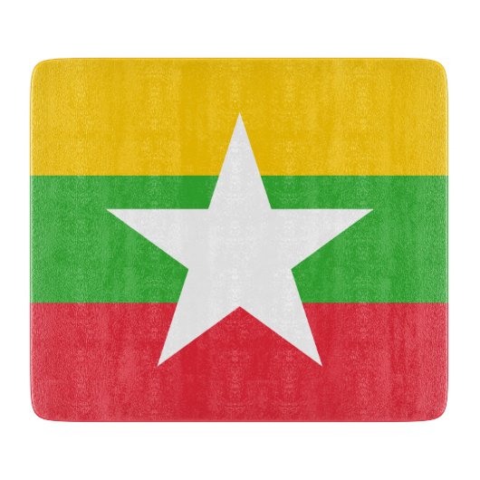 Flagge Myanmars (Birma) Schneidebrett (Vorderseite)