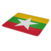 Flagge Myanmars (Birma) Schneidebrett (Ecke)