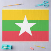 Flagge Myanmars (Birma) Seidenpapier (Basteln)