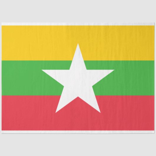 Flagge Myanmars (Birma) Seidenpapier (Vorderseite)