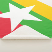 Flagge Myanmars (Birma) Sherpadecke (3/4)